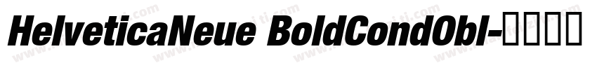 HelveticaNeue BoldCondObl字体转换